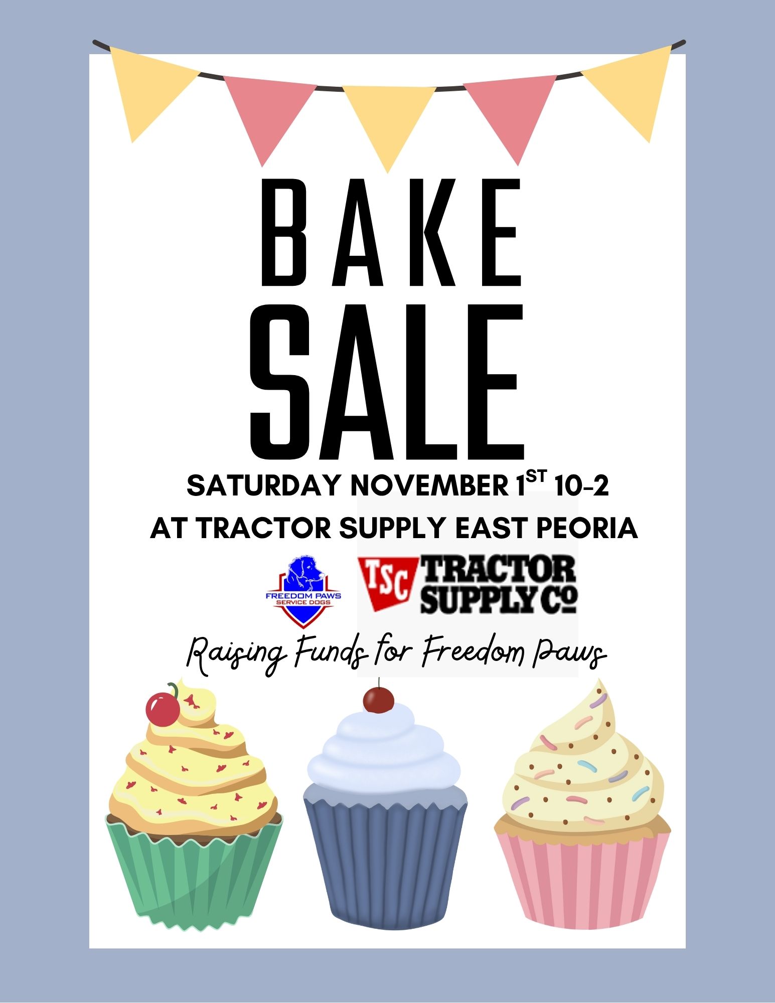 Blue Pink Bake Sale Fundraiser Flyer 11.19.07β―AM